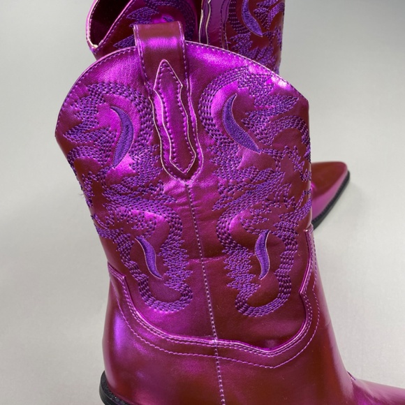 NEW Billini Boots Womens 9 purple black Sergio cowboy cowgirl western festival - Picture 6 of 13